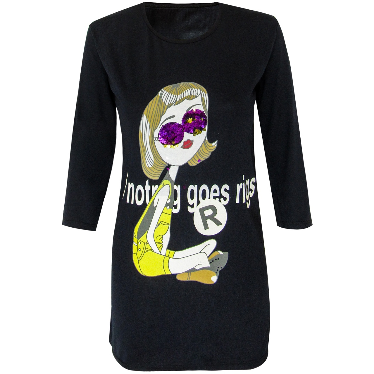 تونیک زنانه مدل Glasses رنگ آبی تیره