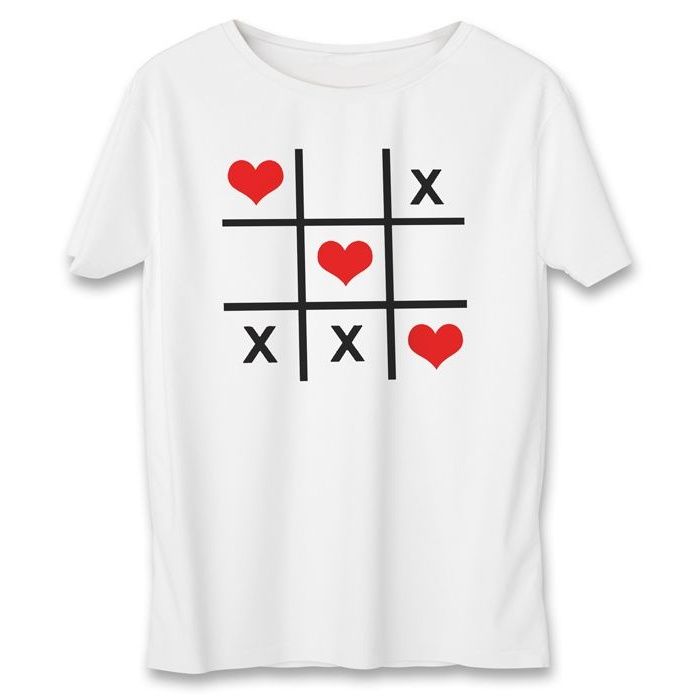 تی شرت زنانه به رسم طرح دور قلب کد 572 -  - 2