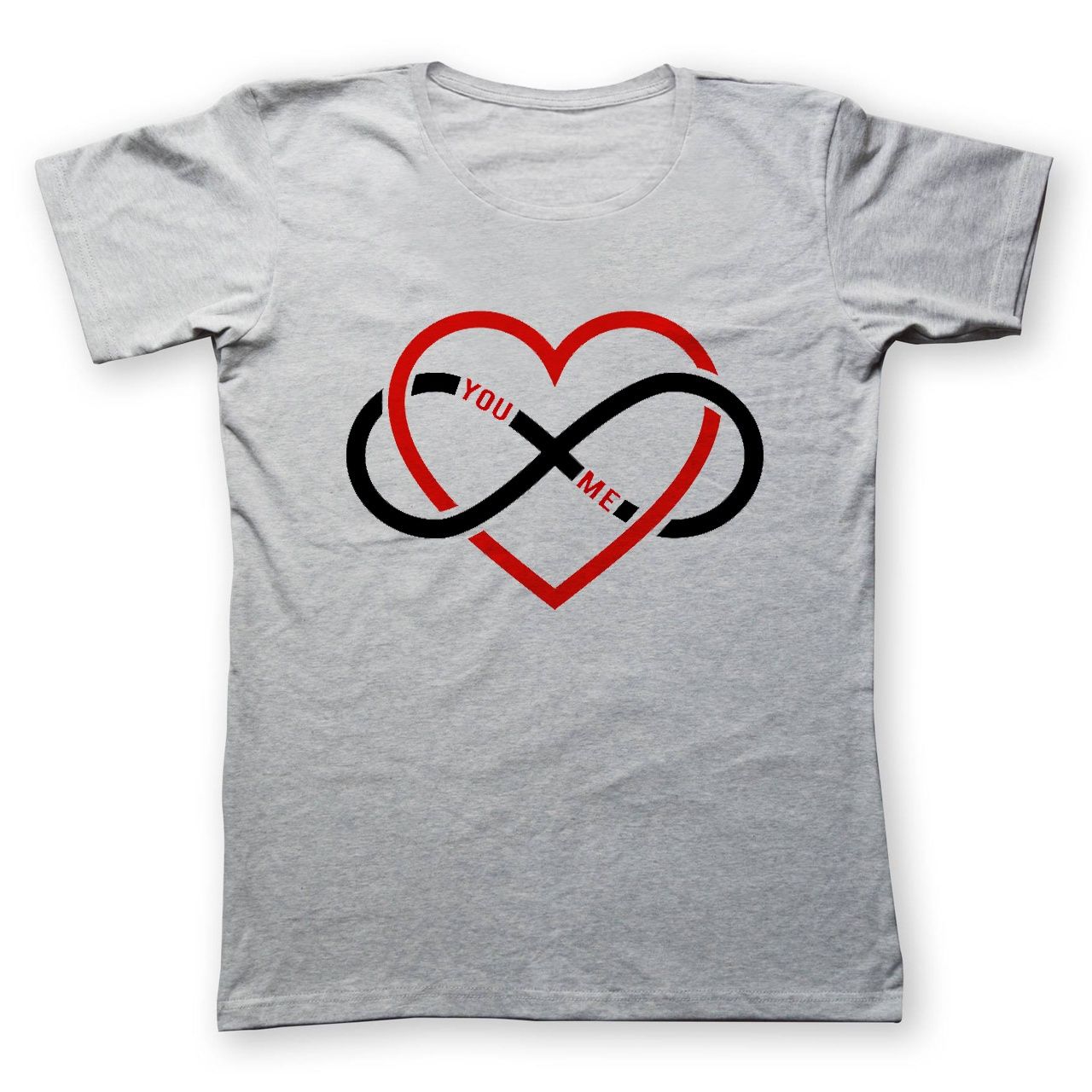 تی شرت زنانه به رسم طرح قلب بی نهایت کد 476 -  - 1