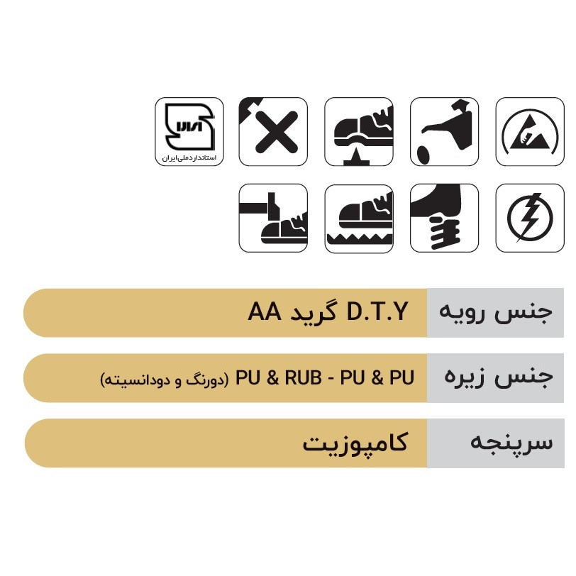 کفش ایمنی مدل مهندسی اسپرت کد 01