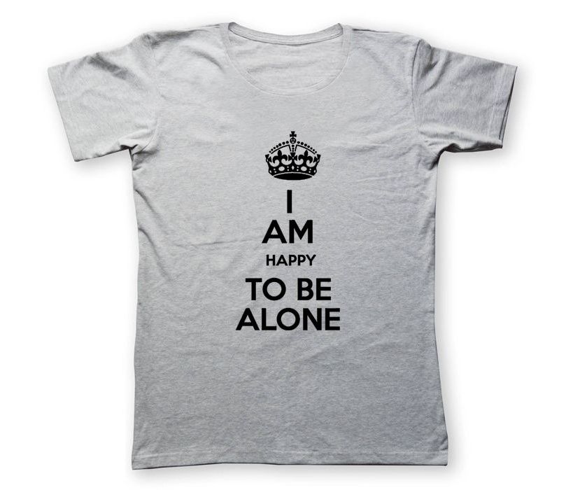 تی شرت مردانه به رسم طرح تنهای شاد کد289