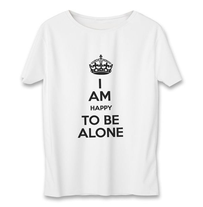 تی شرت مردانه به رسم طرح تنهای شاد کد389