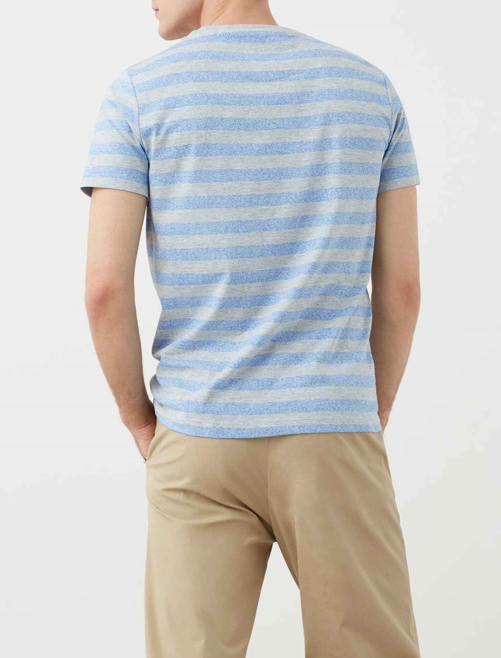 تی شرت نخی مردانه - مانگو - طوسي پاستلي روشن - 7