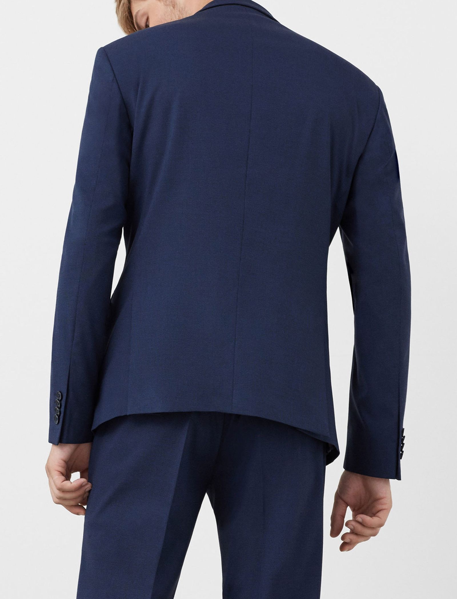 کت تک رسمی مردانه - مانگو - سرمه اي - 4