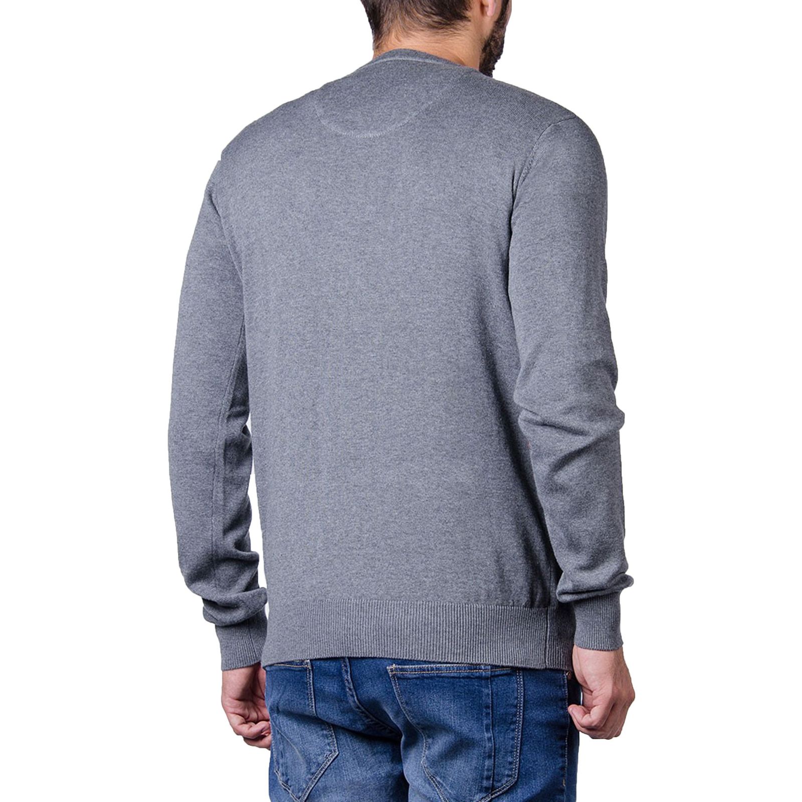 ژاکت نخی مردانه - تیفوسی - طوسي - 7