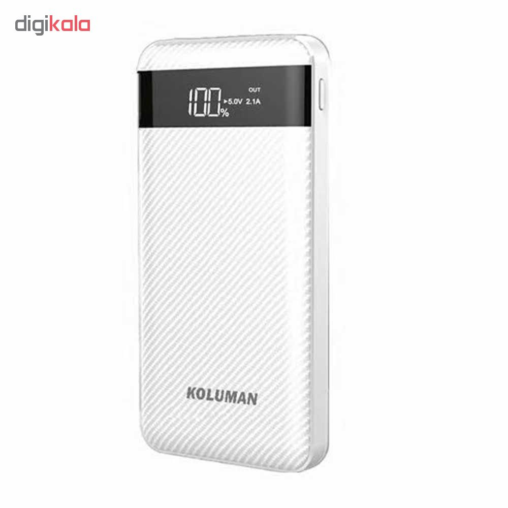 شارژر همراه کلومن مدل KP-110 ظرفیت 10000 میلی آمپر ساعت به همراه کابل تبدیل microUSB