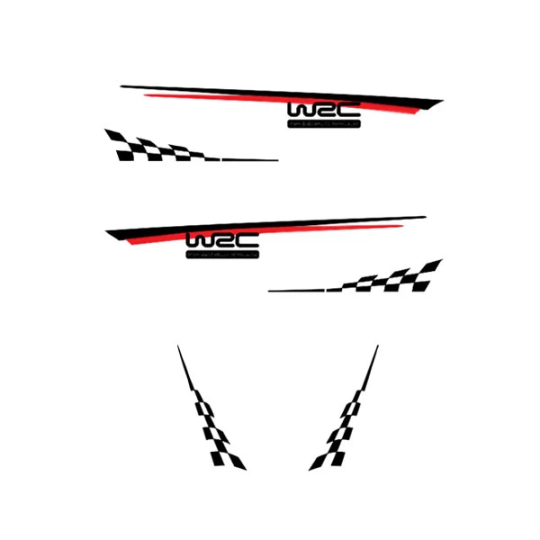 برچسب بدنه خودرو طرح WRC کد SL11340 مجموعه 6عددی