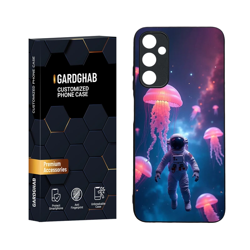 کاور گارد قاب مدل دورژله ای پشت گلس کهکشان مناسب برای گوشی موبایل سامسونگ Galaxy A05s