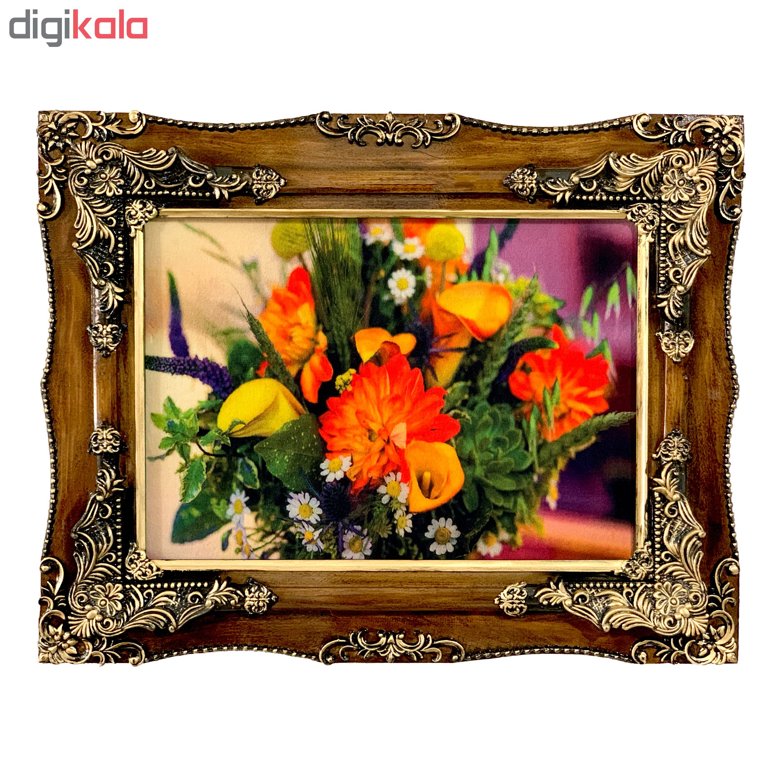 تابلو فرش ماشینی طرح گل کد ۷۰۹۵