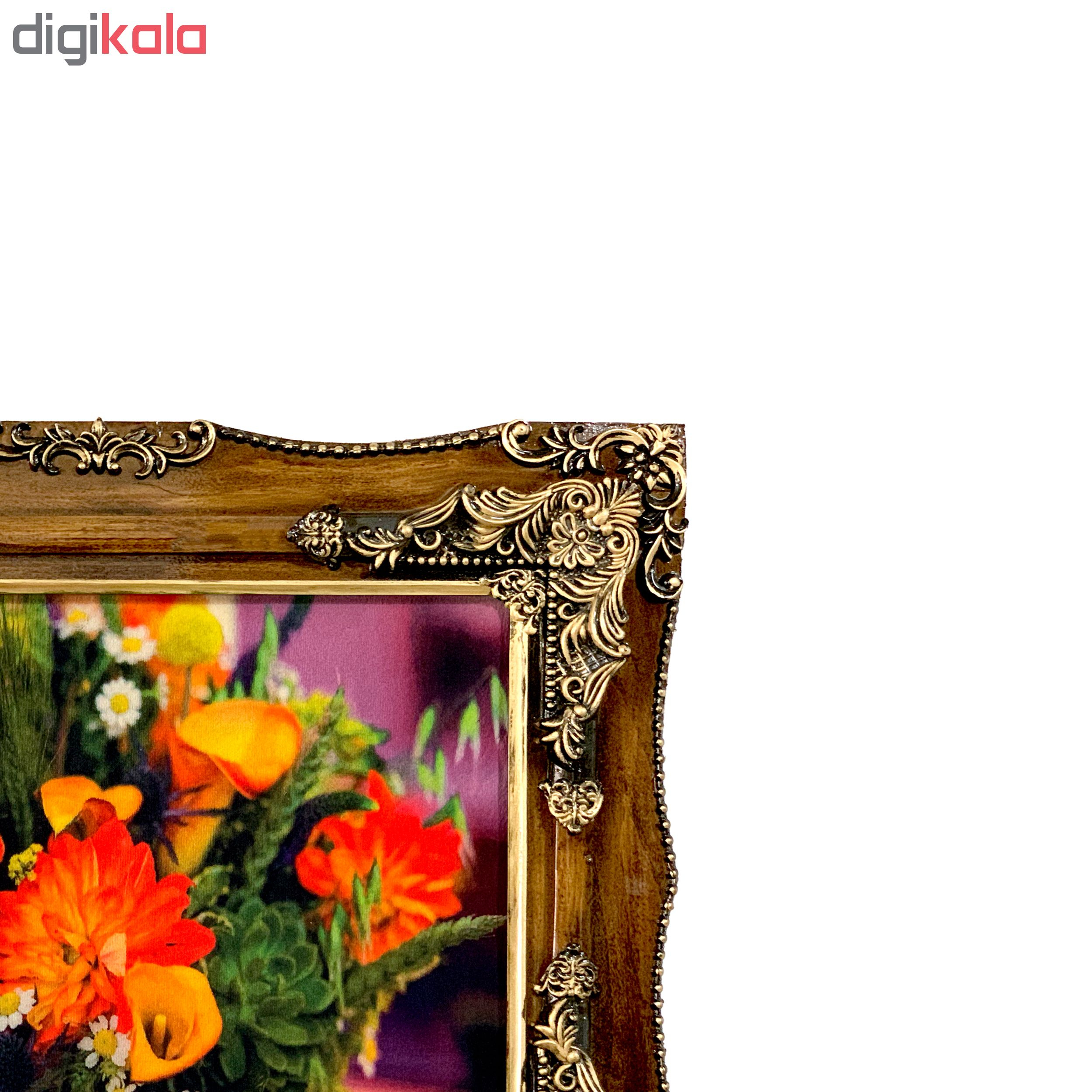 تابلو فرش ماشینی طرح گل کد ۷۰۹۵