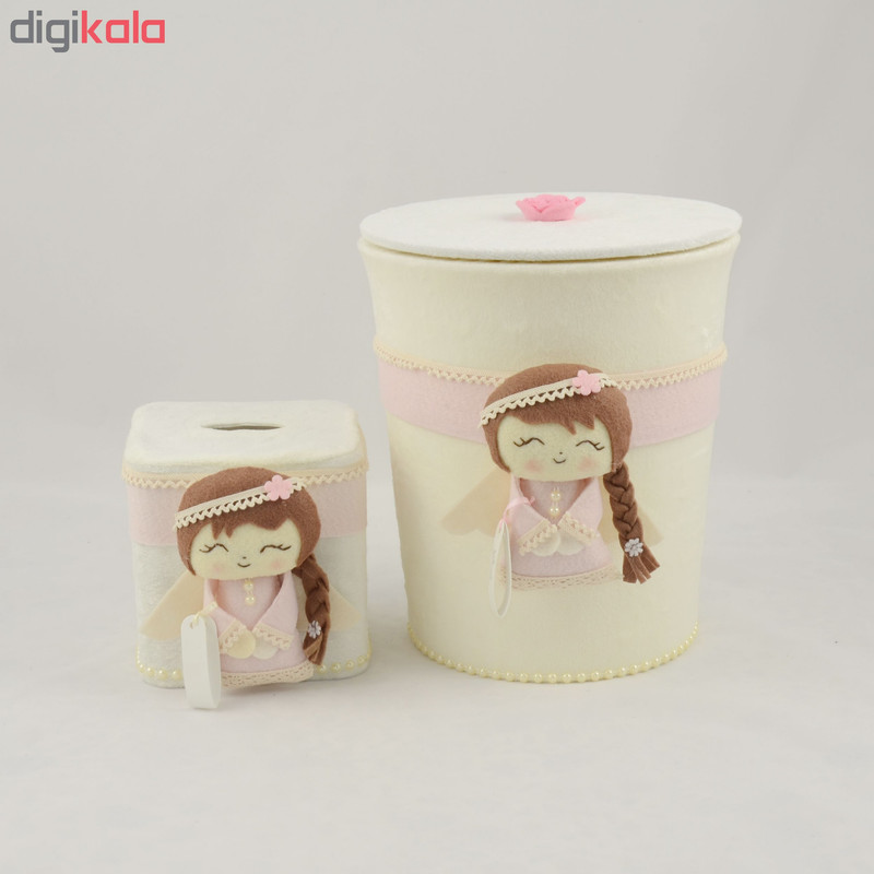 ست سطل و جادستمال اتاق کودک طرح فرشته کوچولو