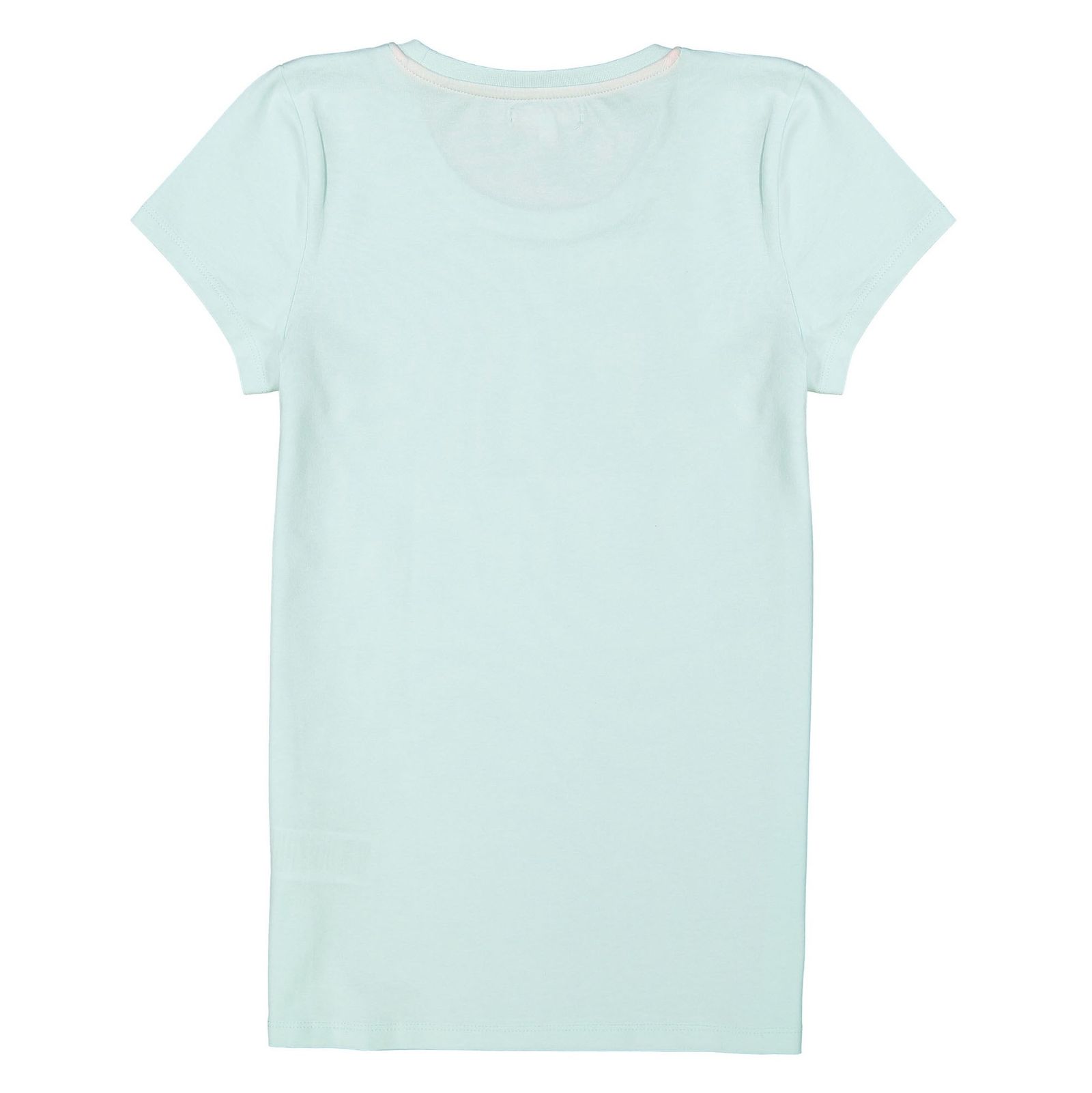 تی شرت نخی یقه گرد دخترانه - بلوزو - سبز آبي - 3