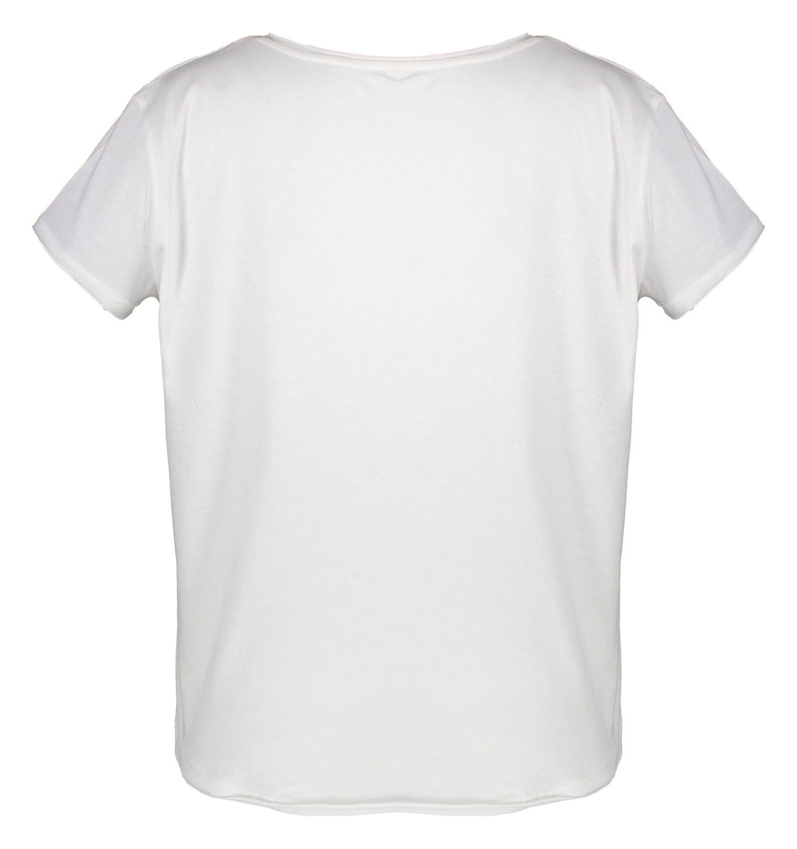 تی شرت نخی یقه گرد زنانه - دفکتو - سفيد - 3