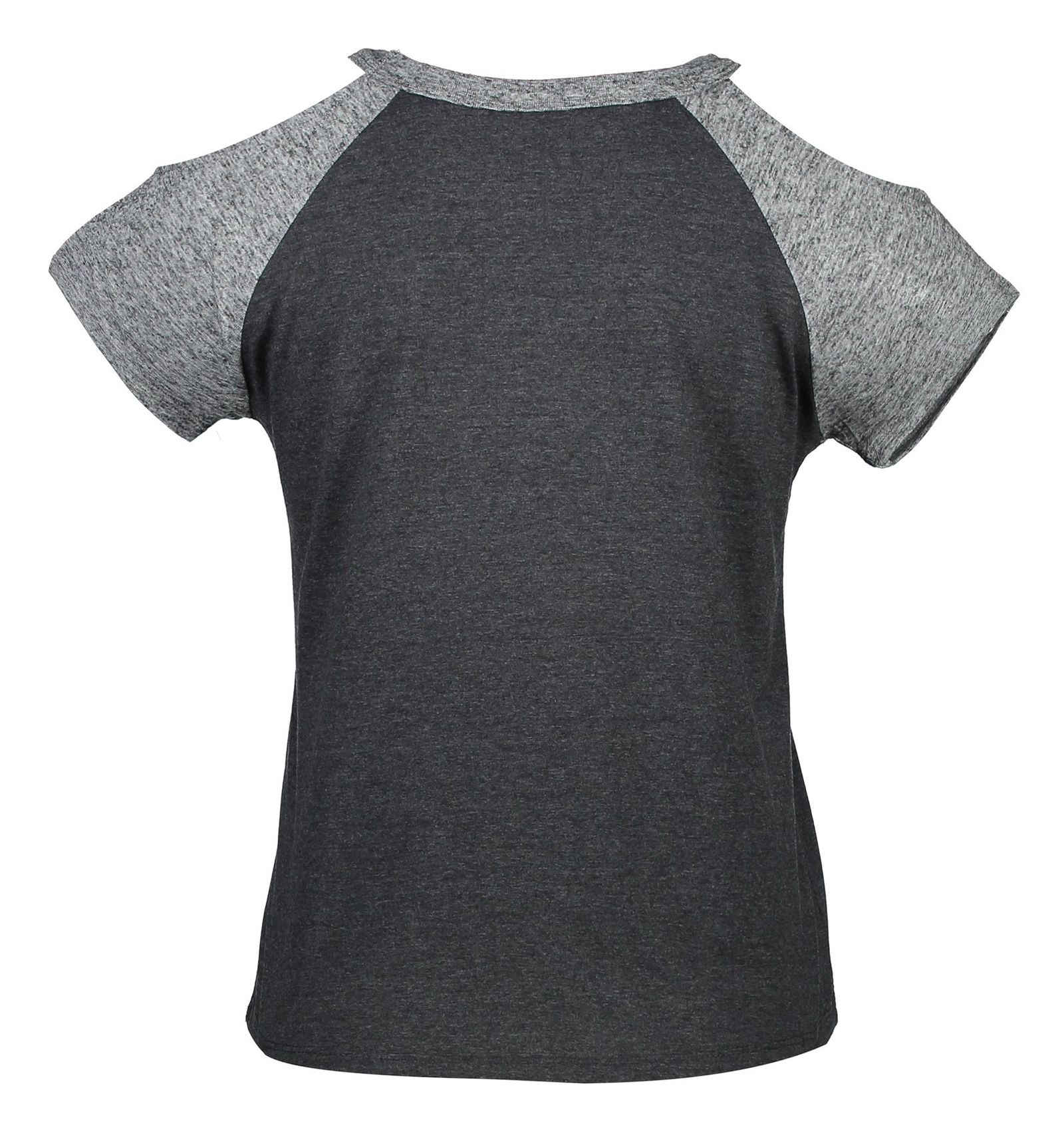 تی شرت یقه گرد زنانه - جنیفر - طوسي زغالي - 3