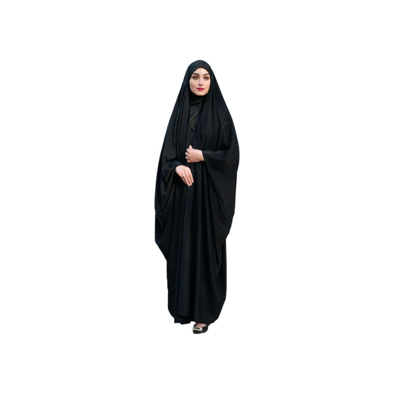 چادر عبایی مدل نگین دارکم کار کد QRT678