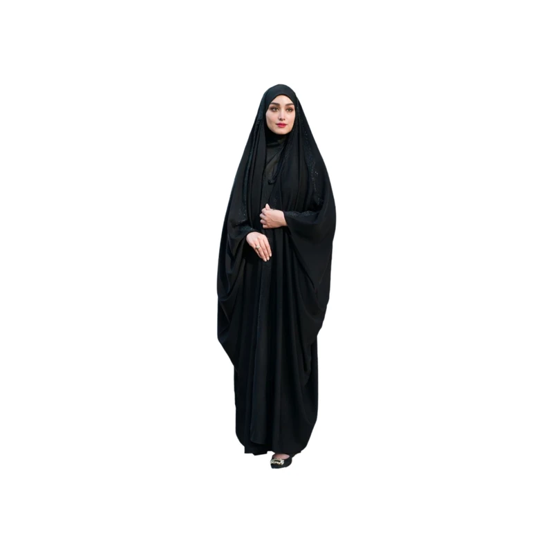 چادر عبایی مدل نگین دارکم کار کد QRT678