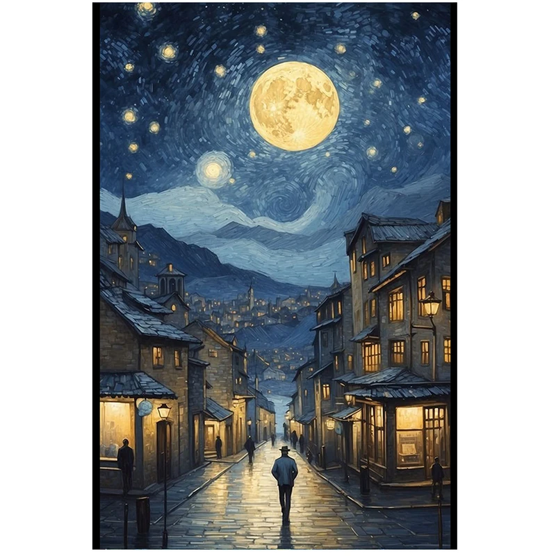 پوستر مدل ونگوگ VanGogh طرح شب های پرستاره کد 1052