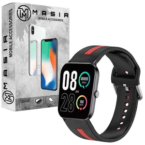 بند مسیر مدل Silic Dual Color مناسب برای ساعت هوشمند کیو سی وای GTC