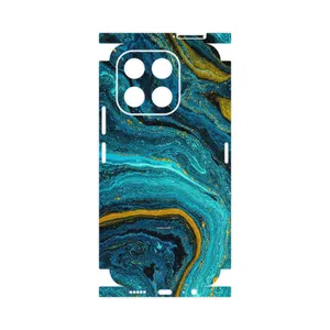 MAHOOT Turquoise marblewith golden streaks-FullSkin Cover Sticker for Honor X6c