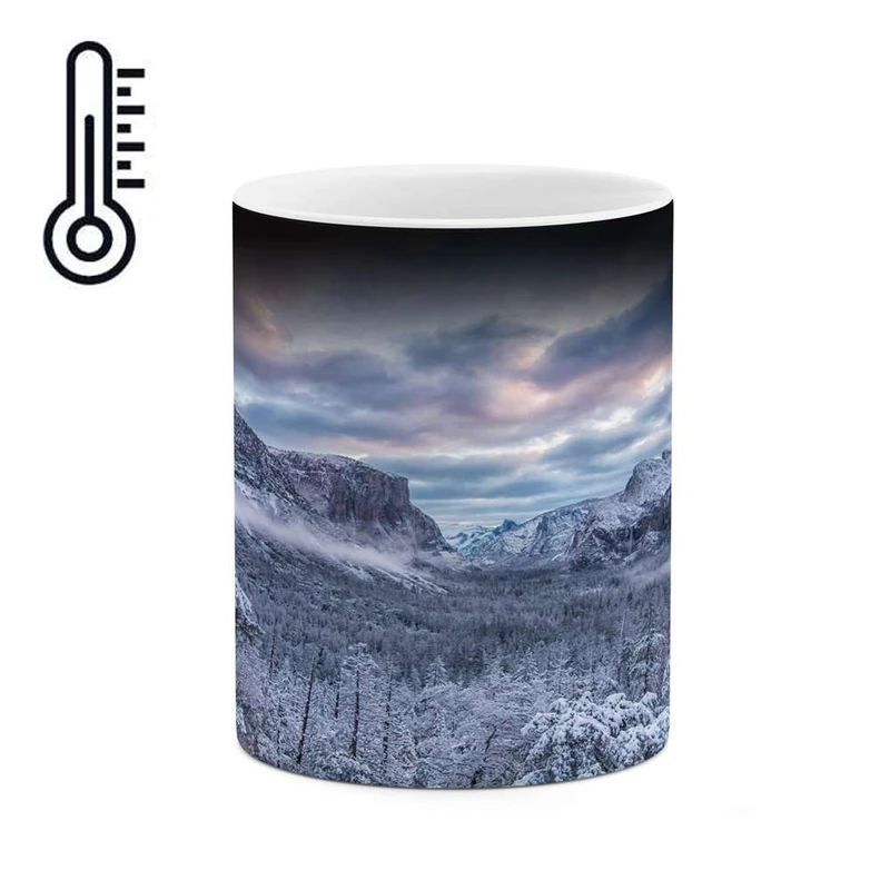 ماگ حرارتی کاکتی مدل منظره برفی کد mgh14906