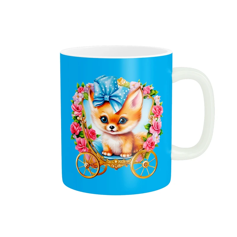 ماگ پاد آفرین مدل گربه روی کالسکه کد DKC53-B