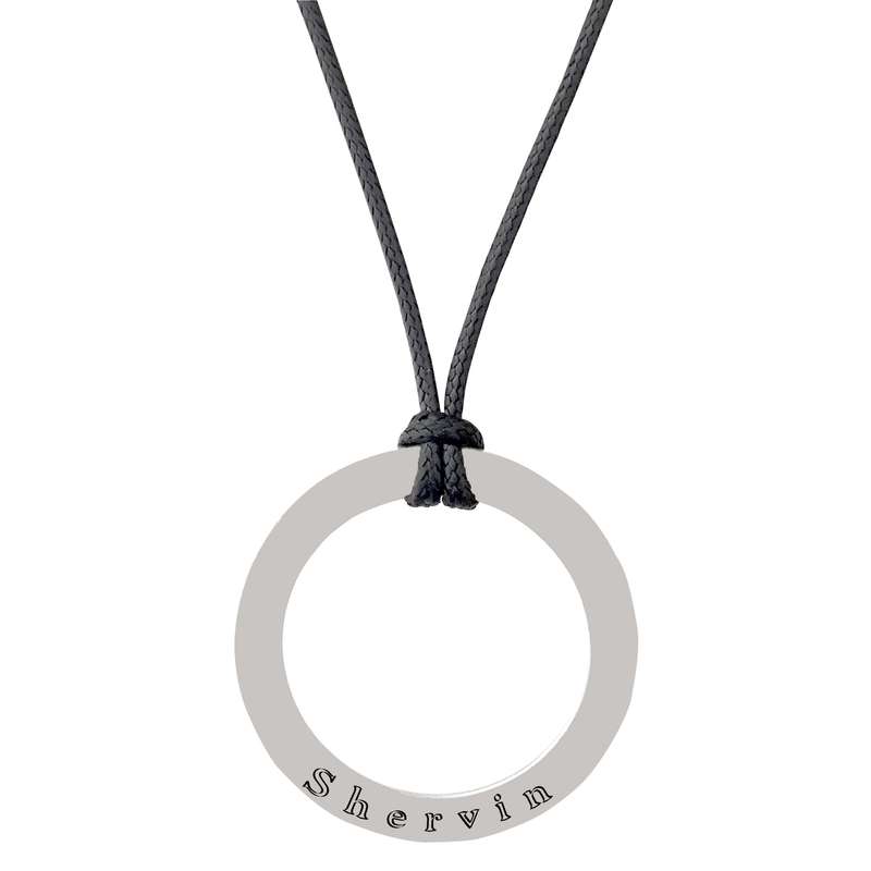 گردنبند نقره مردانه لیردا مدل اسم شروین 72503 گردنبند نقره مردانه لیردا مدل اسم شروین 72503