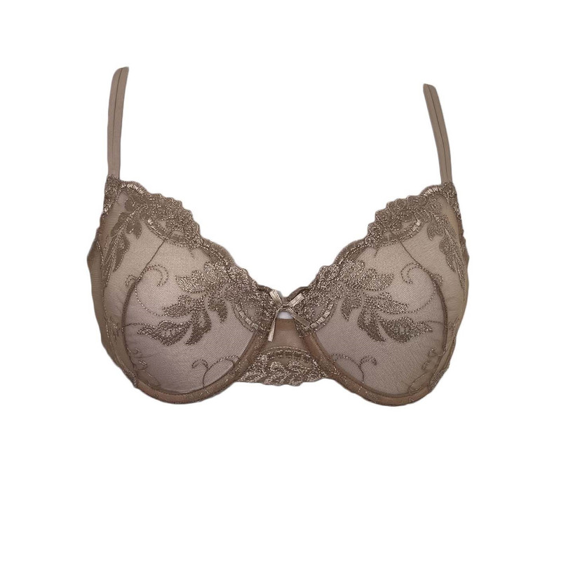 ست شورت و سوتین زنانه بارون مدل فانتزی تور و گیپور فنردار کد 005-335