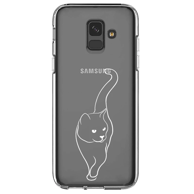 کاور مگافون طرح گربه مدل C60-W مناسب برای گوشی موبایل سامسونگ Galaxy A6 2018