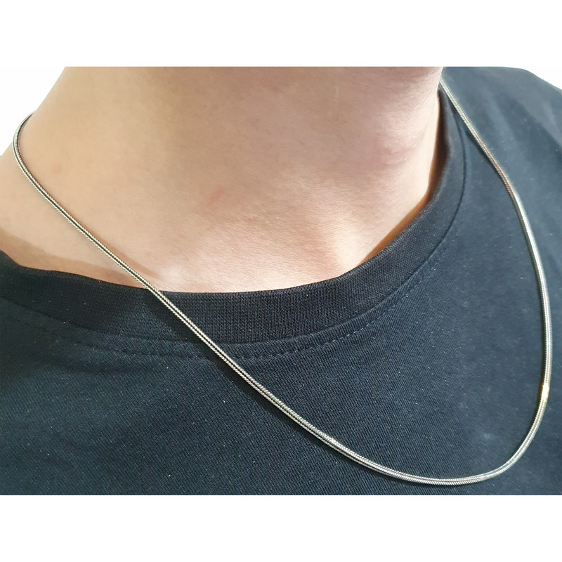 زنجیر نقره مردانه مدل ماری کد 7