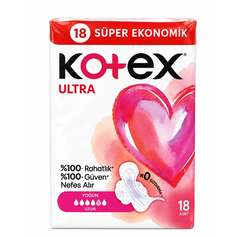 نوار بهداشتی بالدار مشبک مدیوم ضد حساسیت روز و شب کوتکس مدل 18Super Ekonomik با جذب زیاد سایز Medium  بسته 18 عددی
