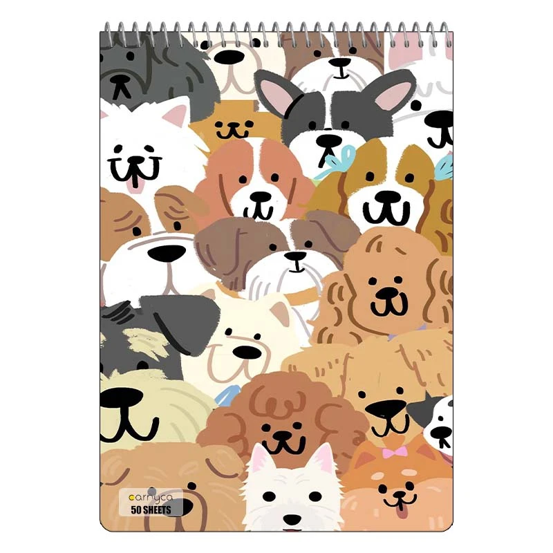 دفتر نقاشی 50 برگ سیمی کارنیکا طرح سگ Dog کد 72803