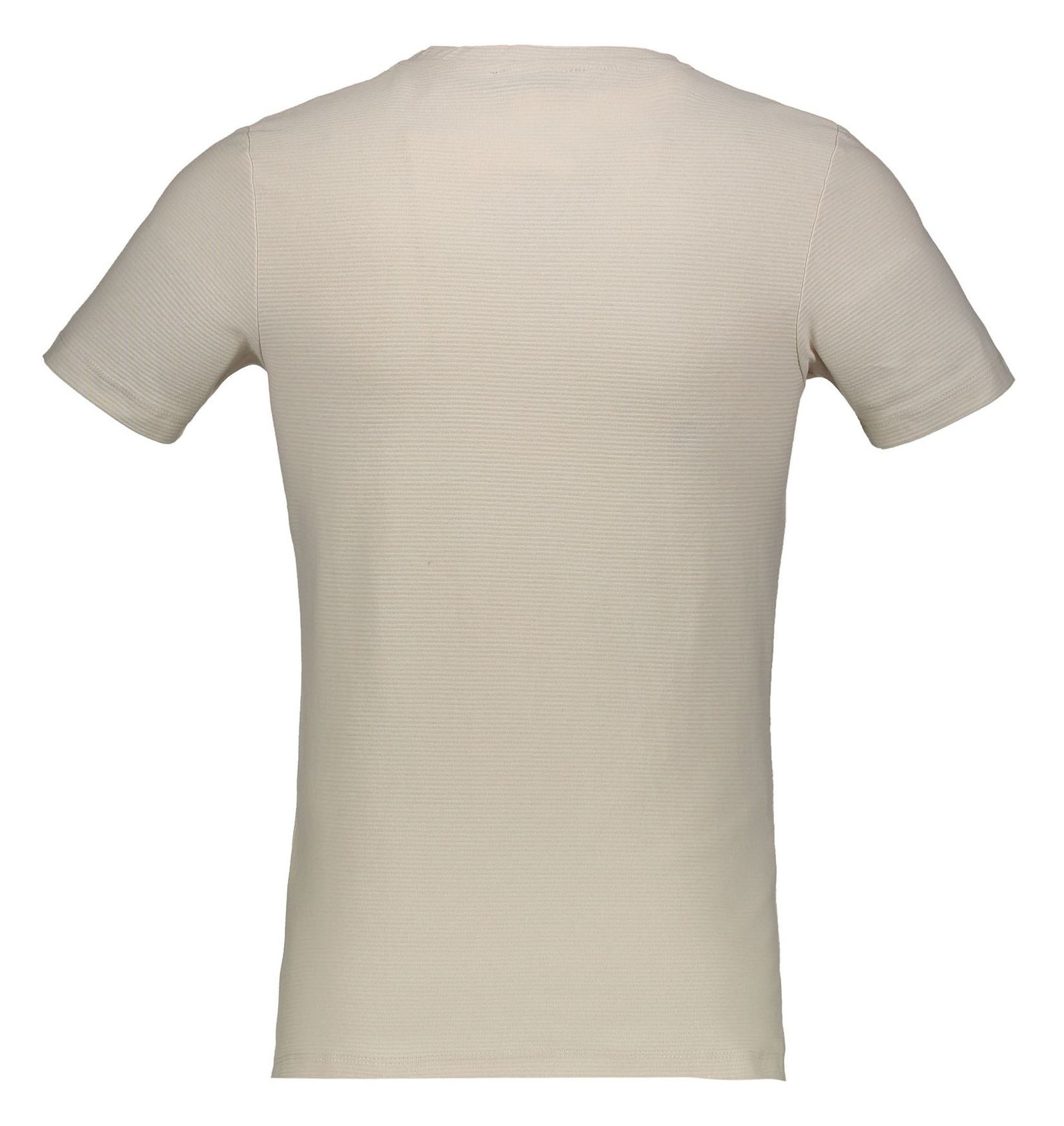 تی شرت نخی یقه گرد مردانه - جک اند جونز - کرم - 3