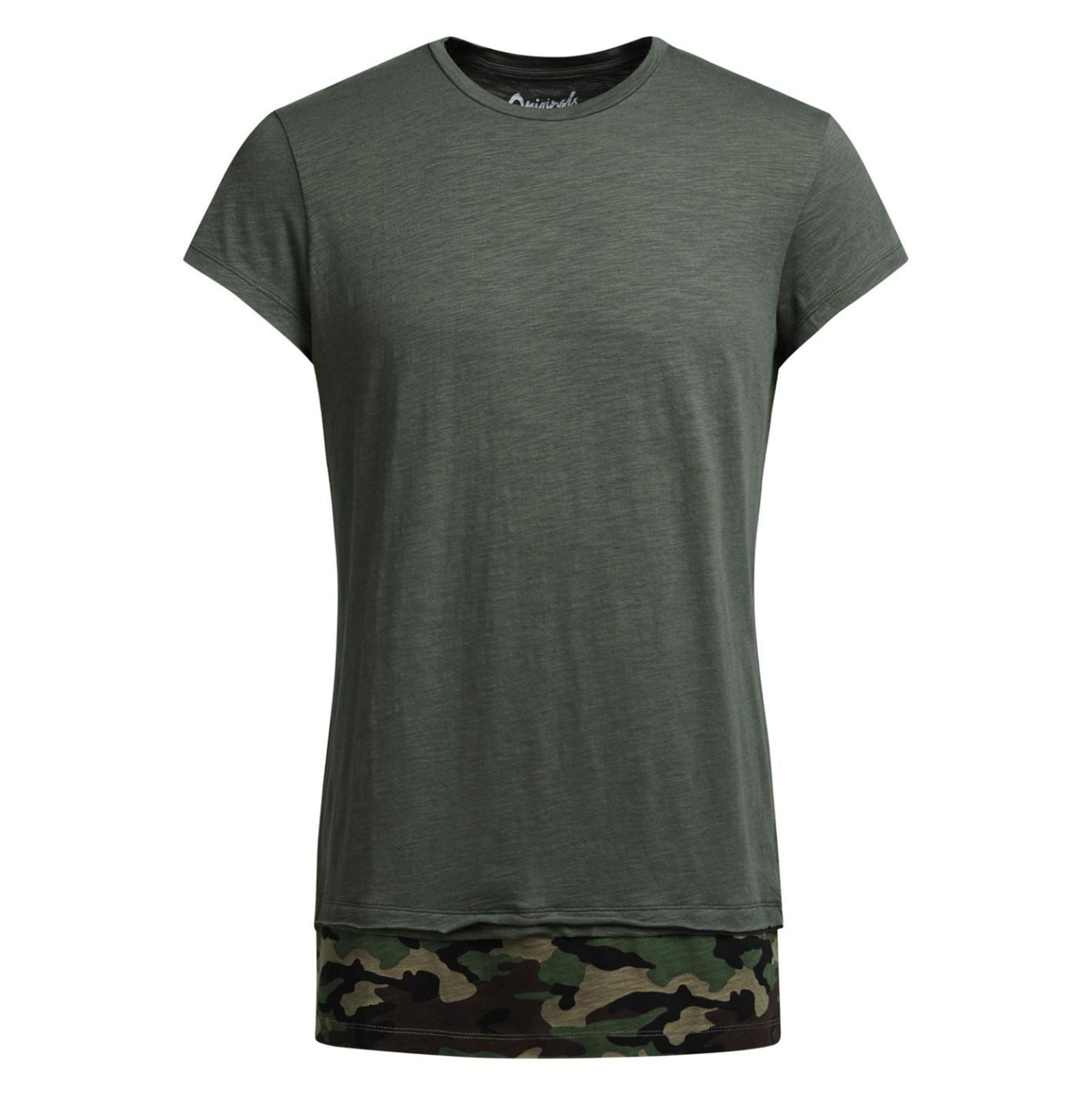 تی شرت نخی یقه گرد مردانه - جک اند جونز - سبز  - 1