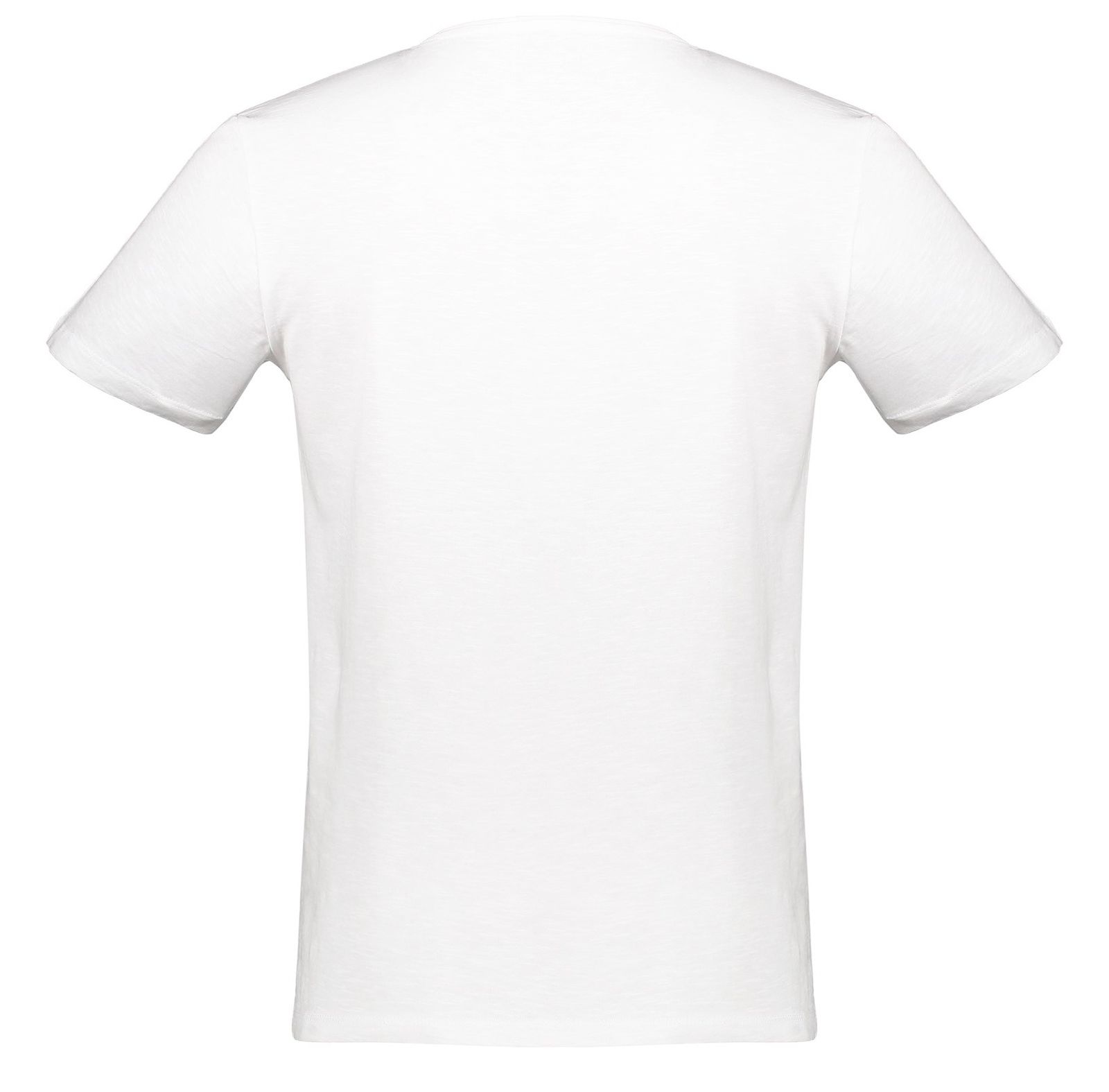 تی شرت نخی یقه گرد مردانه - دفکتو - سفيد - 5