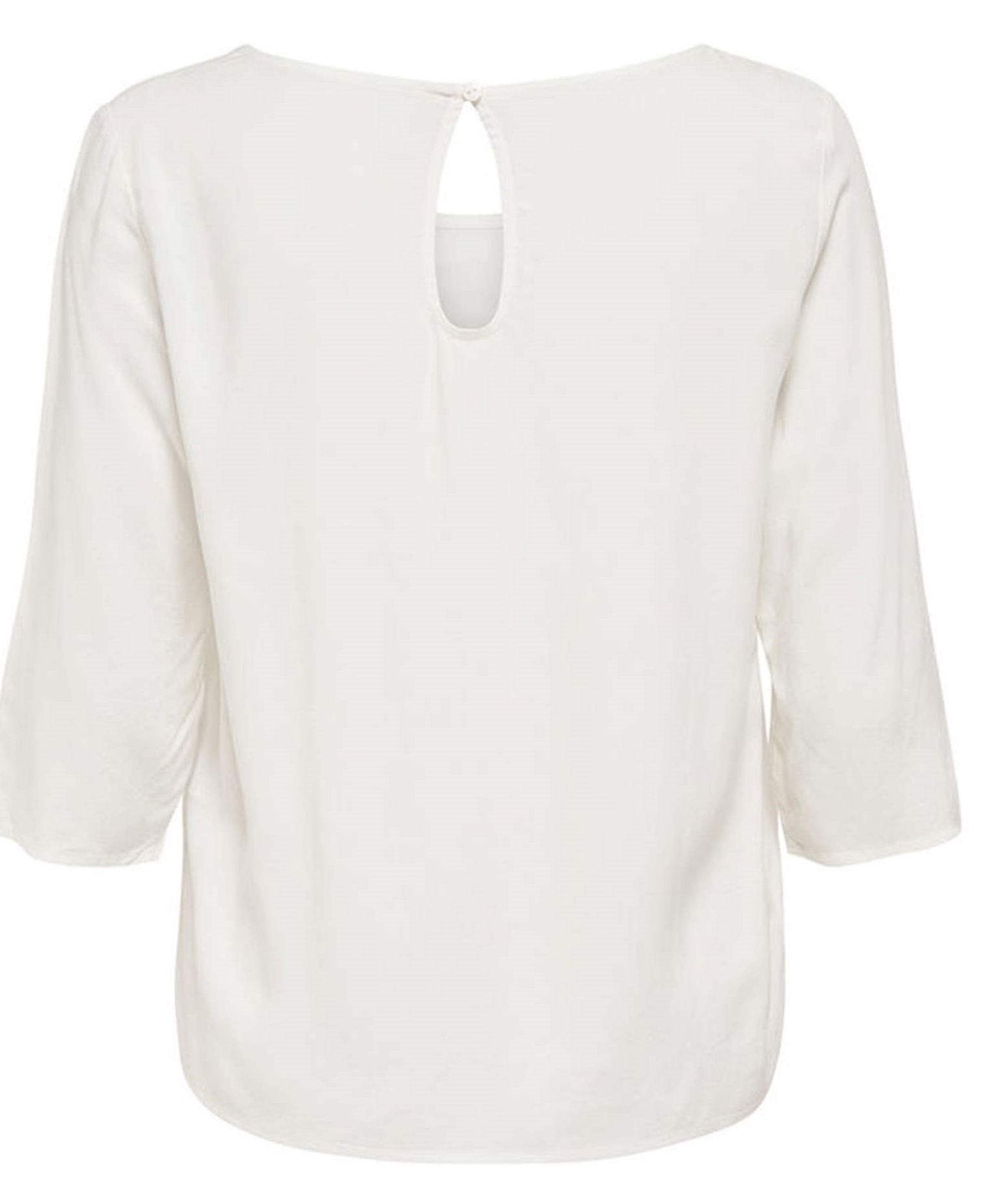 تی شرت ویسکوز یقه گرد زنانه - اونلی - سفيد - 3