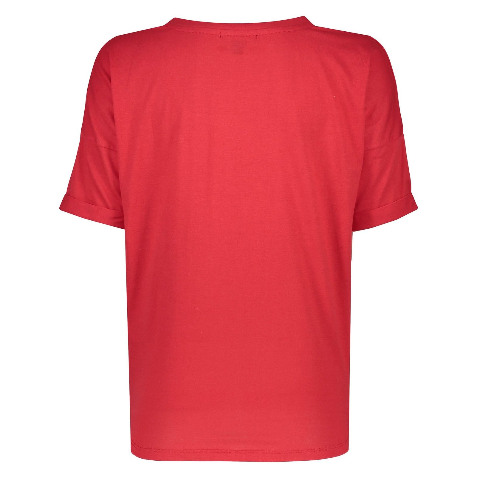 تی شرت یقه گرد زنانه - جنیفر - قرمز - 3
