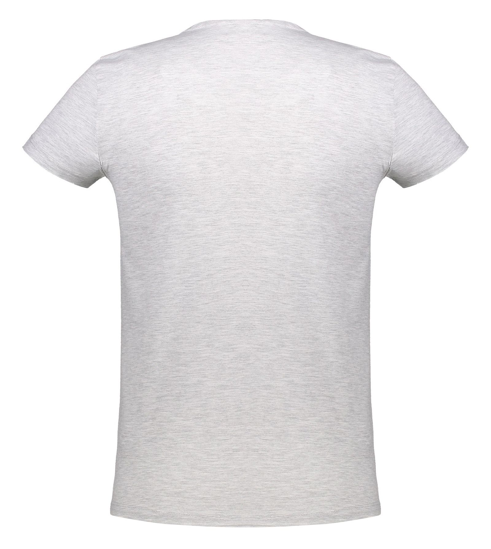 تی شرت یقه گرد مردانه - دفکتو - طوسي ملانژ روشن - 5