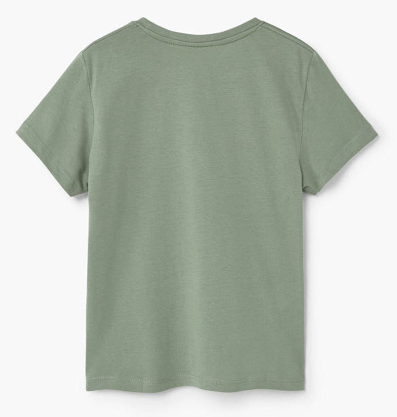 تی شرت نخی یقه گرد پسرانه - مانگو - زيتوني - 3