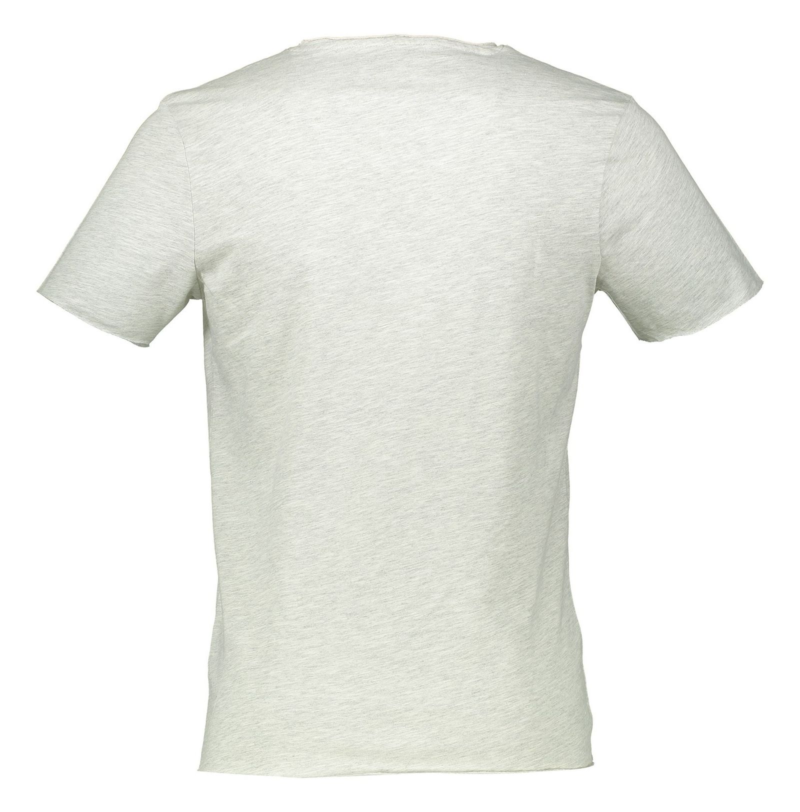 تی شرت نخی یقه گرد مردانه - سلکتد - طوسي  - 3