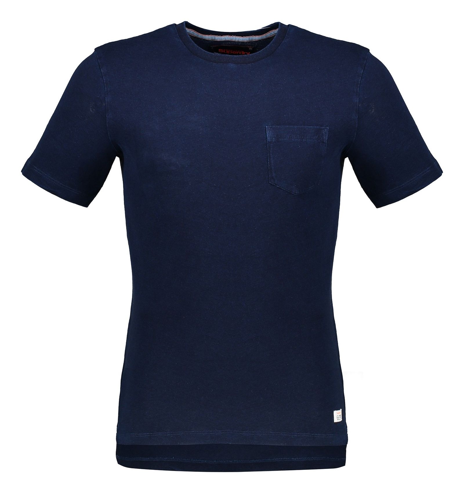 تی شرت نخی یقه گرد مردانه - سوپردرای - سرمه اي   - 1