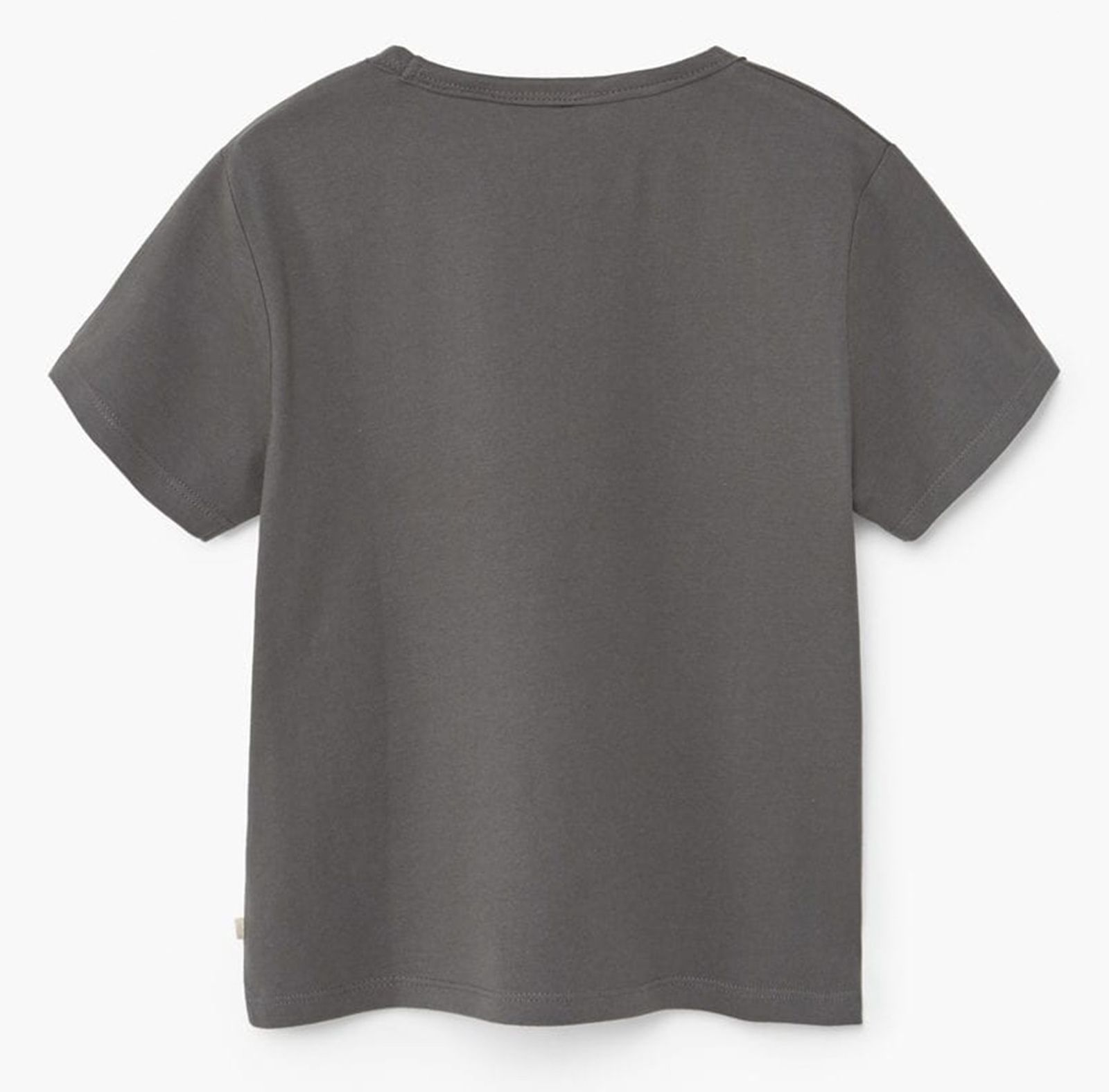 تی شرت نخی یقه گرد پسرانه - مانگو - زغالي - 3
