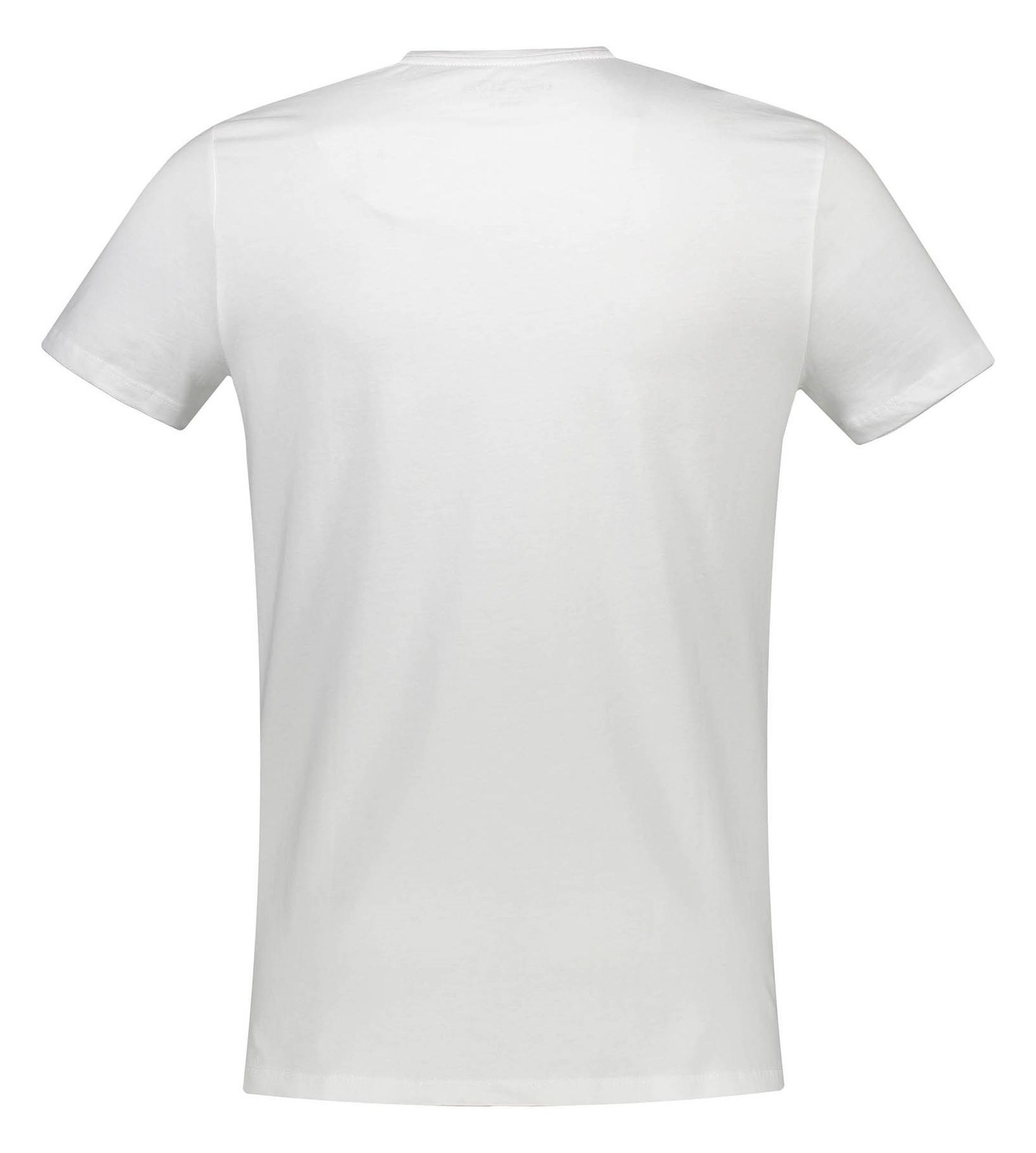 تی شرت نخی یقه گرد مردانه - ال سی وایکیکی - سفيد     - 3
