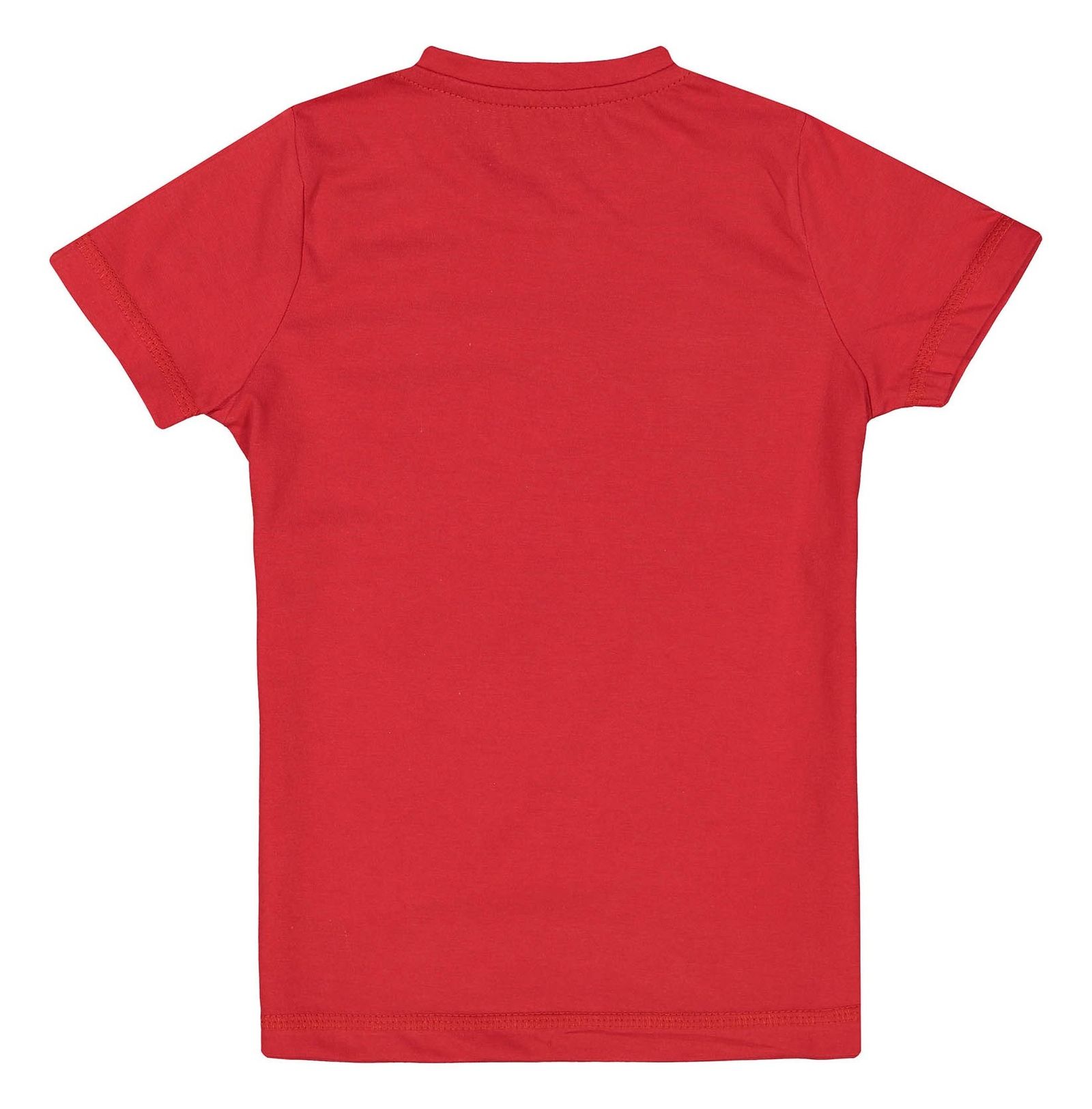 تی شرت و شلوار راحتی نخی دخترانه - ناربن - قرمز و آبي - 4