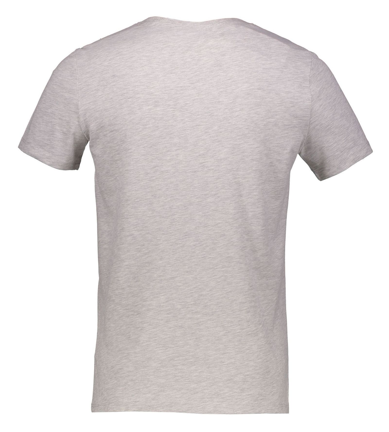 تی شرت نخی یقه گرد مردانه - دفکتو - طوسي روشن - 5
