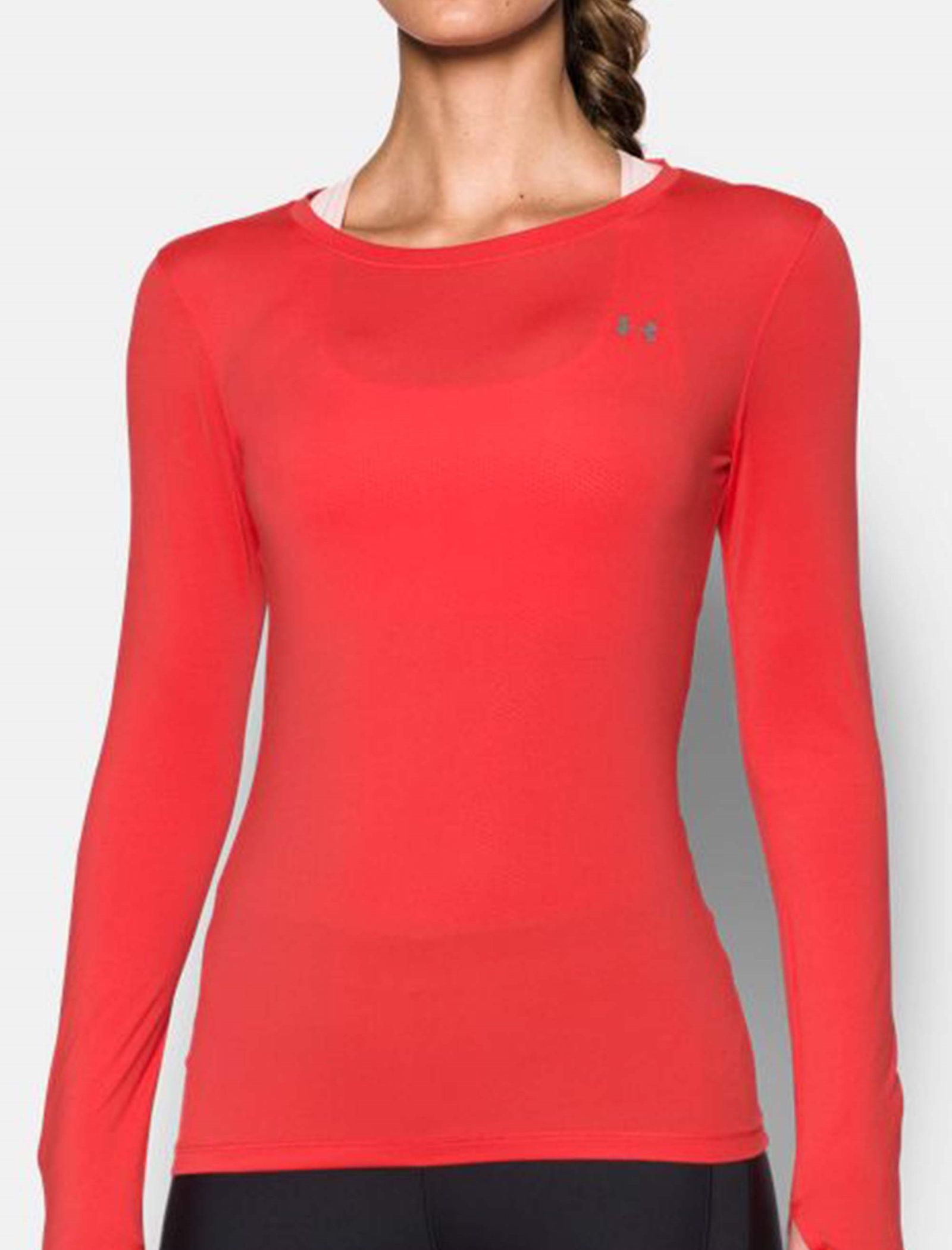 تی شرت ورزشی آستین بلند زنانه - آندر آرمور - قرمز - 4