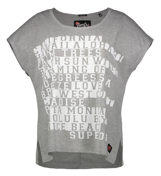 تی شرت یقه گرد زنانه Boxy Text - سوپردرای
