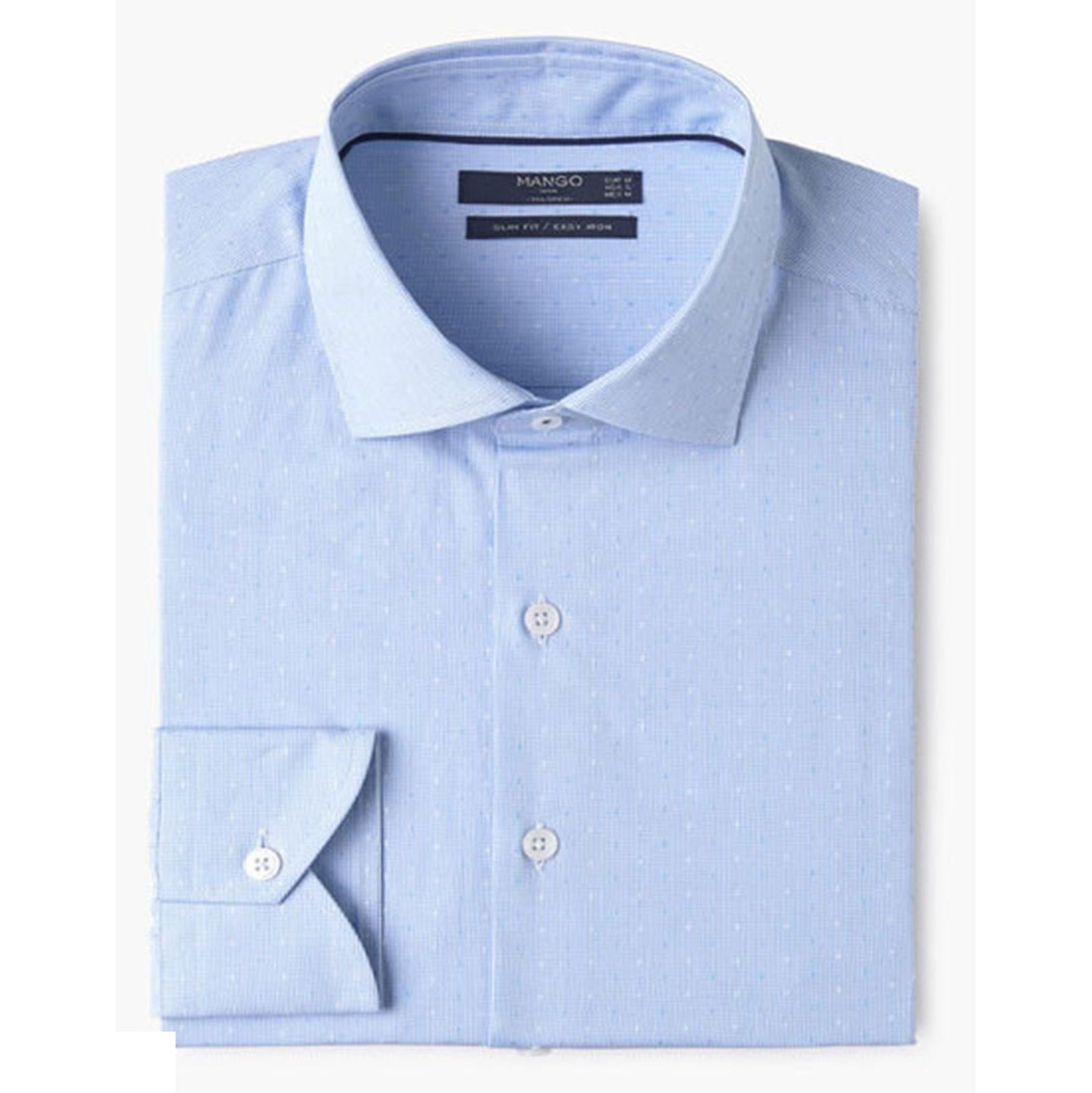 پیراهن رسمی مردانه - مانگو - آبي روشن - 9