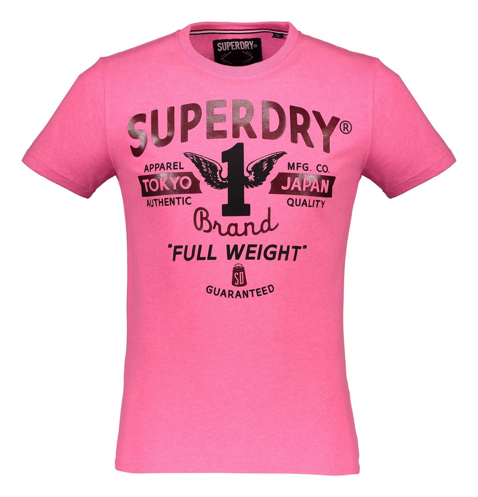 تی شرت آستین کوتاه مردانه Full Weight Entry - سوپردرای - صورتي   - 1