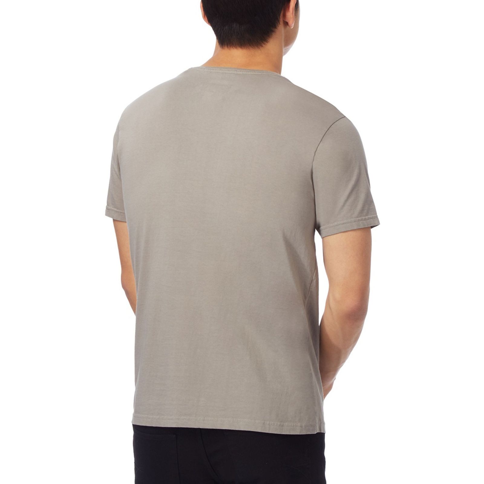 تی شرت نخی یقه گرد مردانه - رد هرینگ - خاکي - 6
