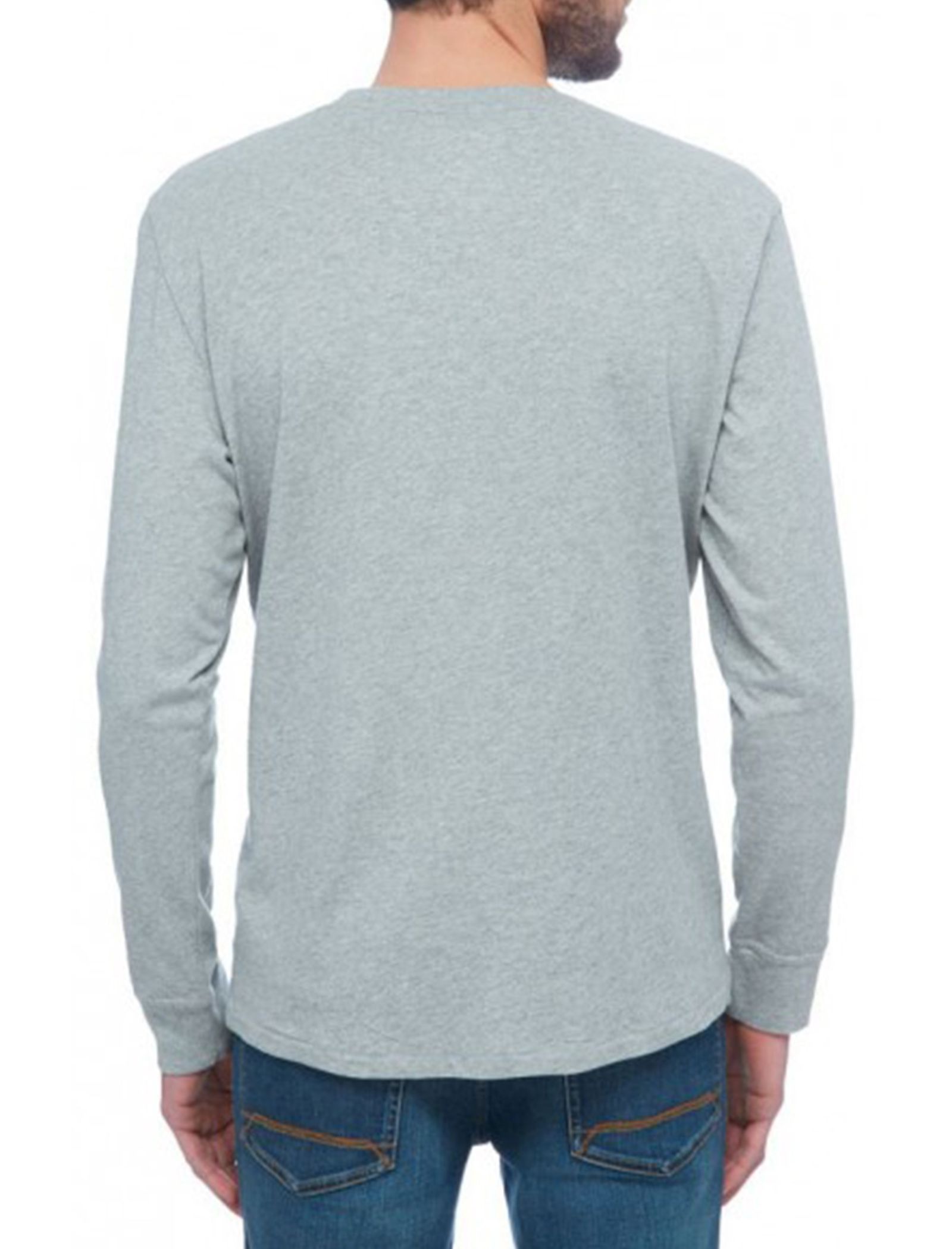 تی شرت نخی آستین بلند مردانه - تیمبرلند - طوسي - 4